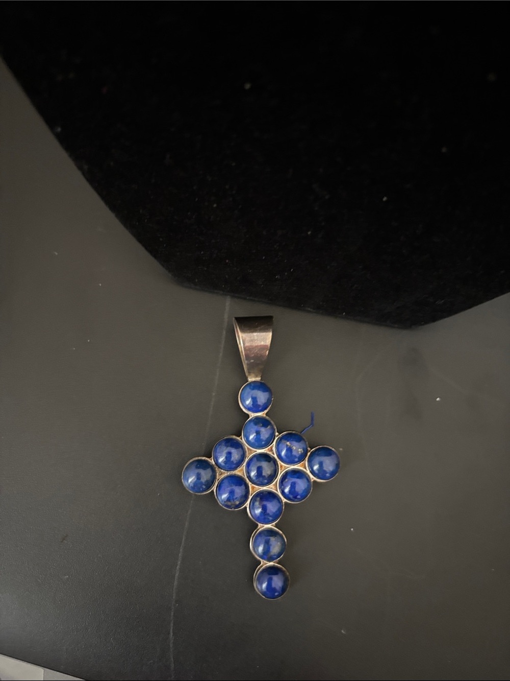 Jay King Lapis Cross Pendant Necklace in Deep Blue
